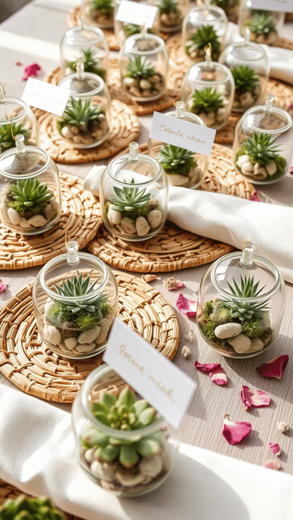  Mini Terrariums as Name Cards