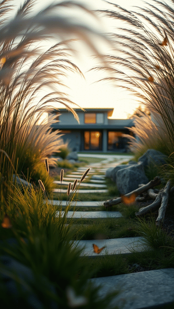 Native Grass Strips That Move With the Wind