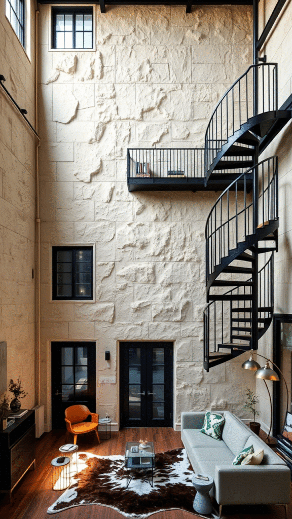 Stone Wall with a Spiral Staircase