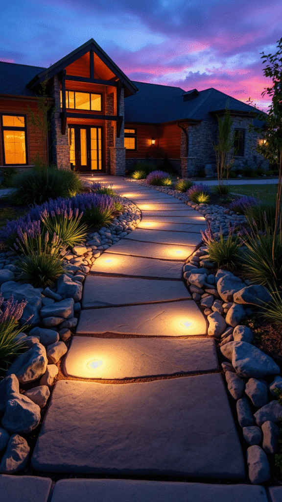Path with Embedded Lights