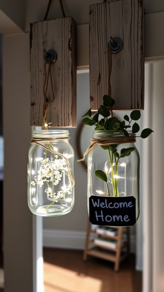 Farmhouse Mason Jar Wall Sconces