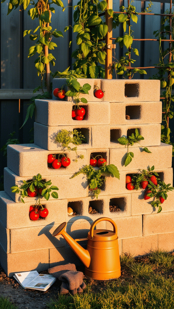 Cinder Block Planters