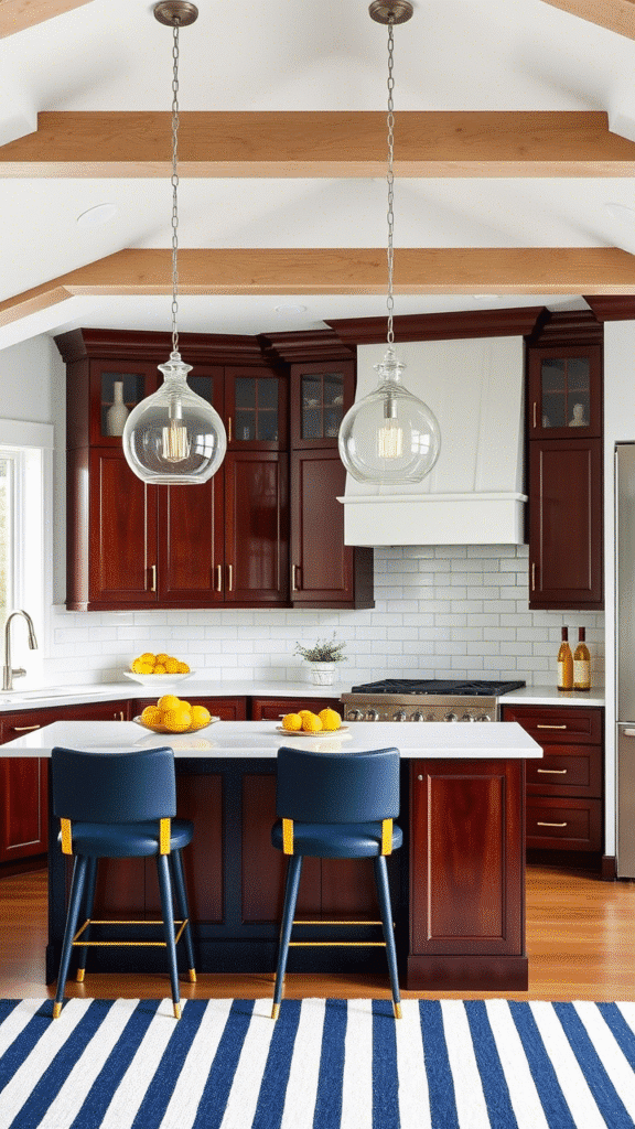 Navy Blue and Crisp White: Nautical but Nice