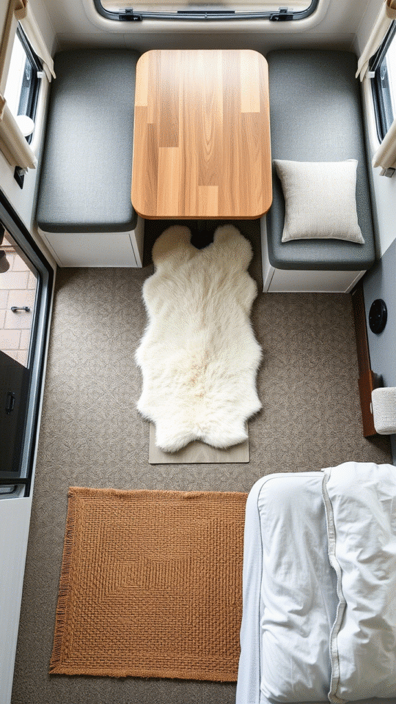 Use Rugs to Define “Rooms”