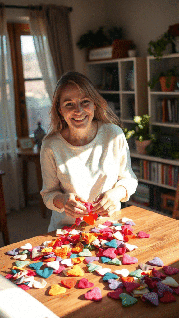 Heart Garland from Scraps