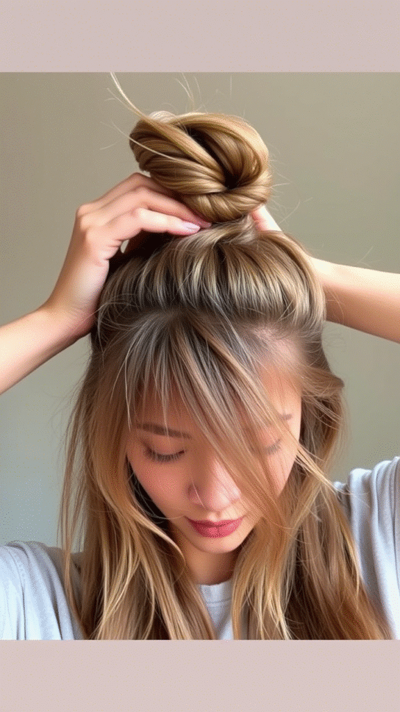 The Twist-and-Go Top Knot