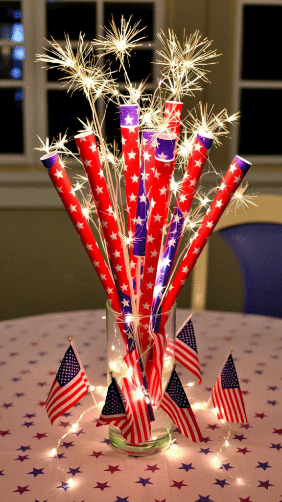 Firecracker Table Centerpieces
