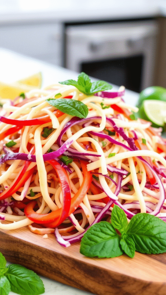 Apple Slaw with Lime & Mint