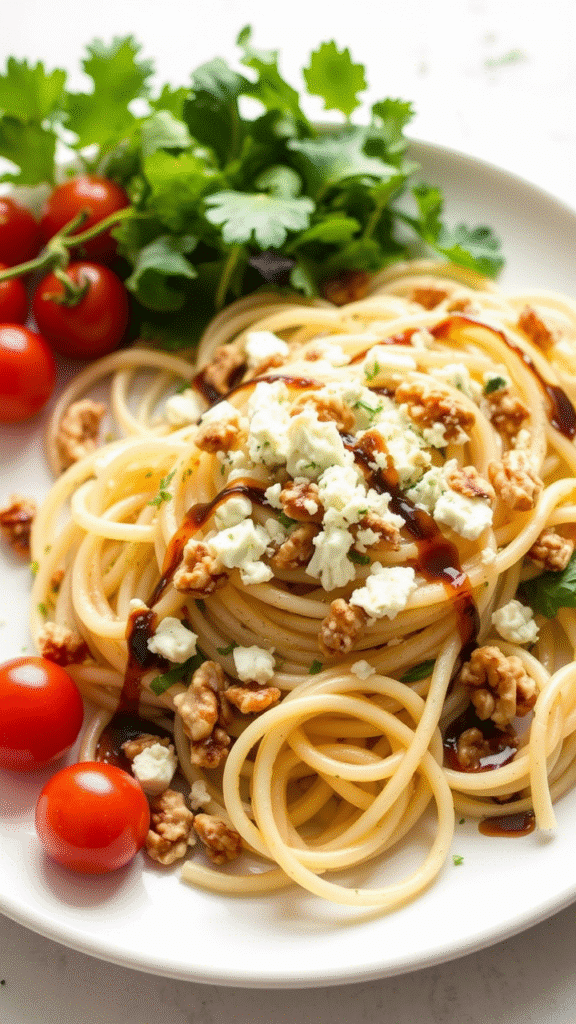 Spiralized Pear & Blue Cheese Salad