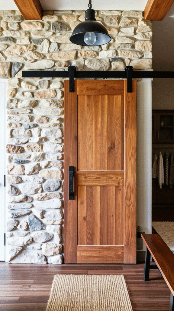 Stone Wall with a Loft Area