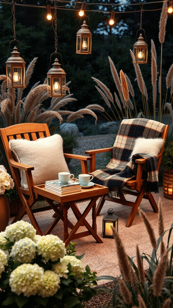 Bistro Set with Cushions and Throws