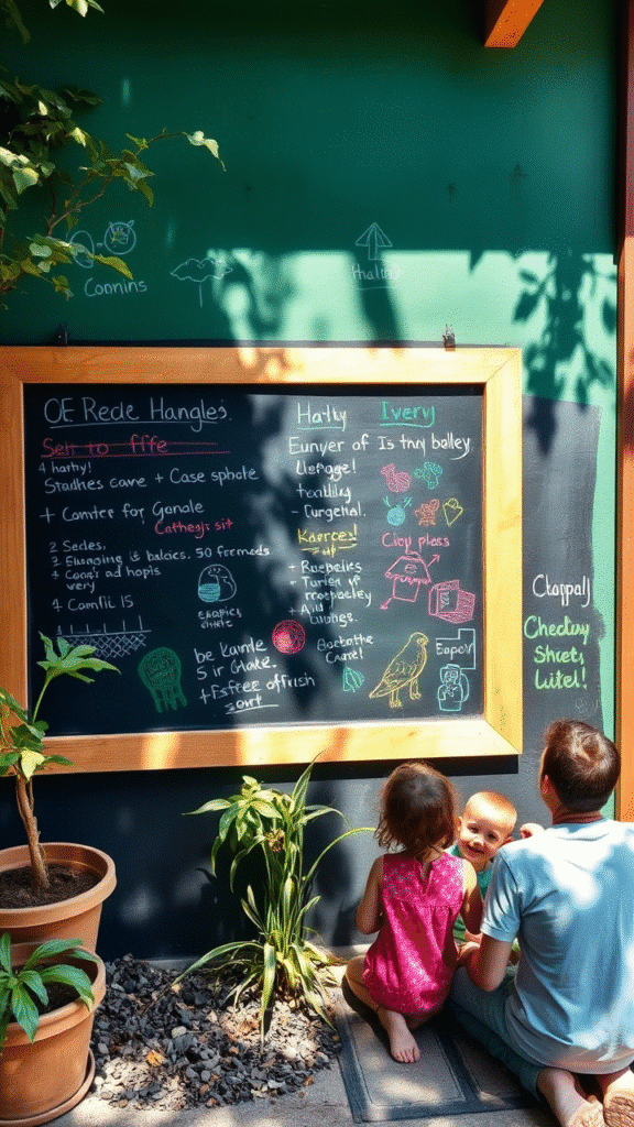 Outdoor Chalkboard Wall
