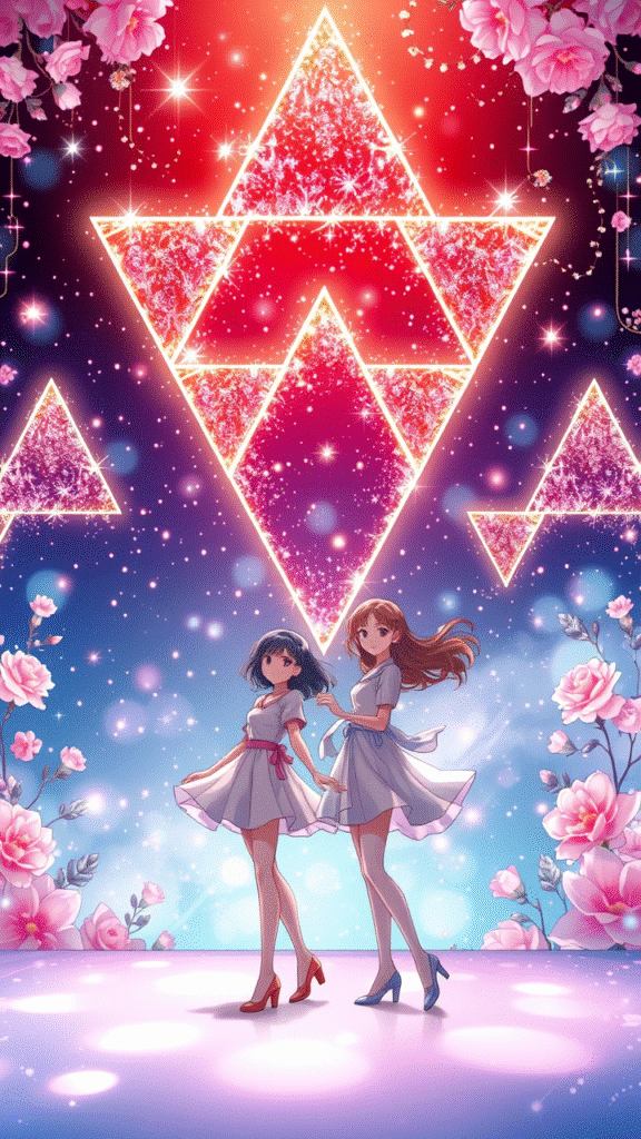 Combining Both: Triangle + Florals = Literal Magic