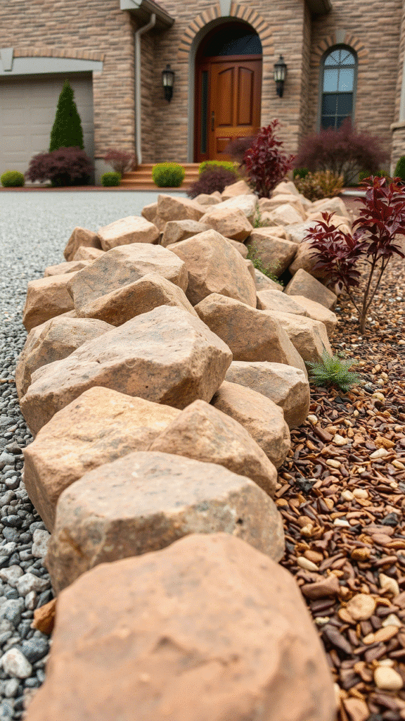 Edging with Larger Rocks
