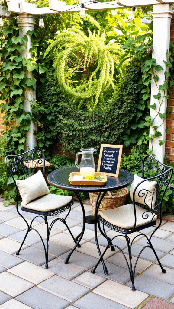 Bistro Set with a Chalkboard Menu