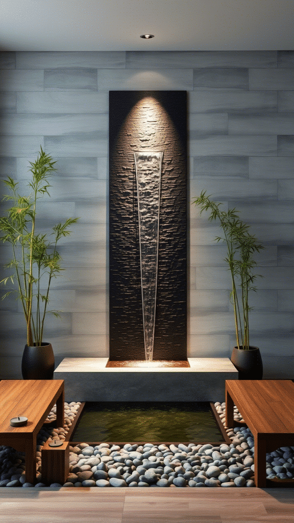 Stone Wall with Water Feature