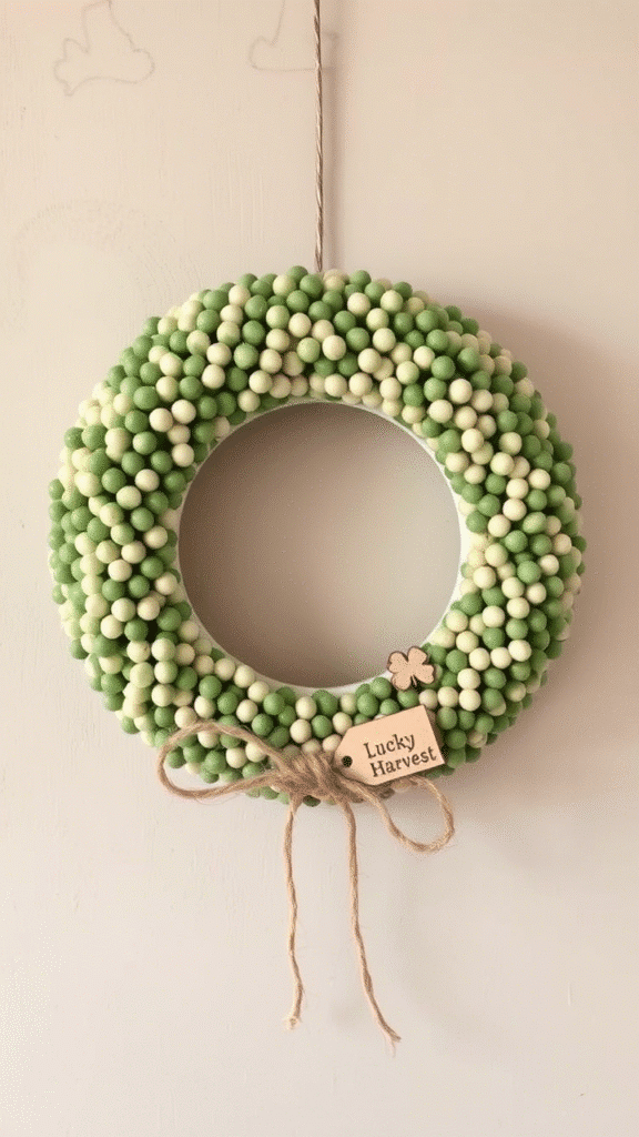 Shamrock Button Wreath