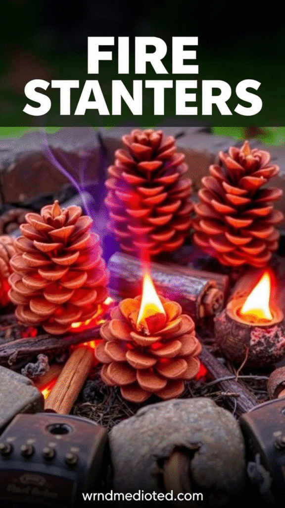 Cinnamon Pine Cone Fire Starters