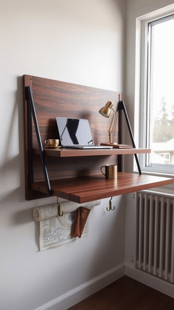 Install a Fold-Down Desk or Bar