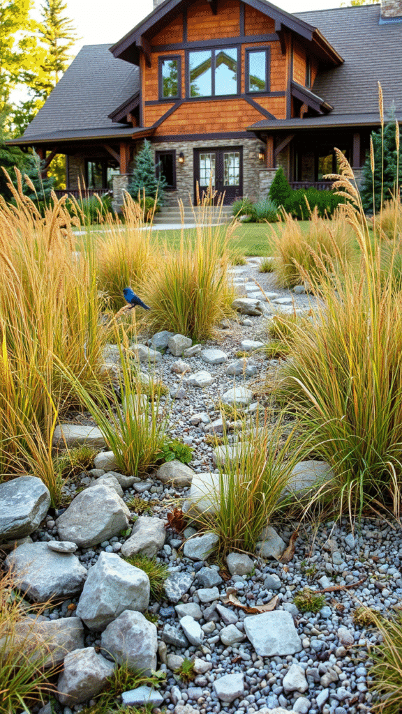 Native Grasses & Rocks Combo