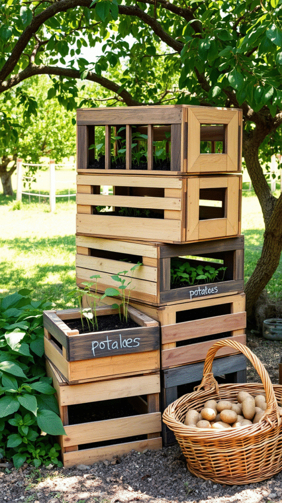 Wooden Crate Salad Garden
