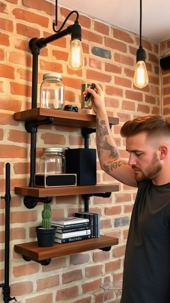 Industrial Pipe Shelves