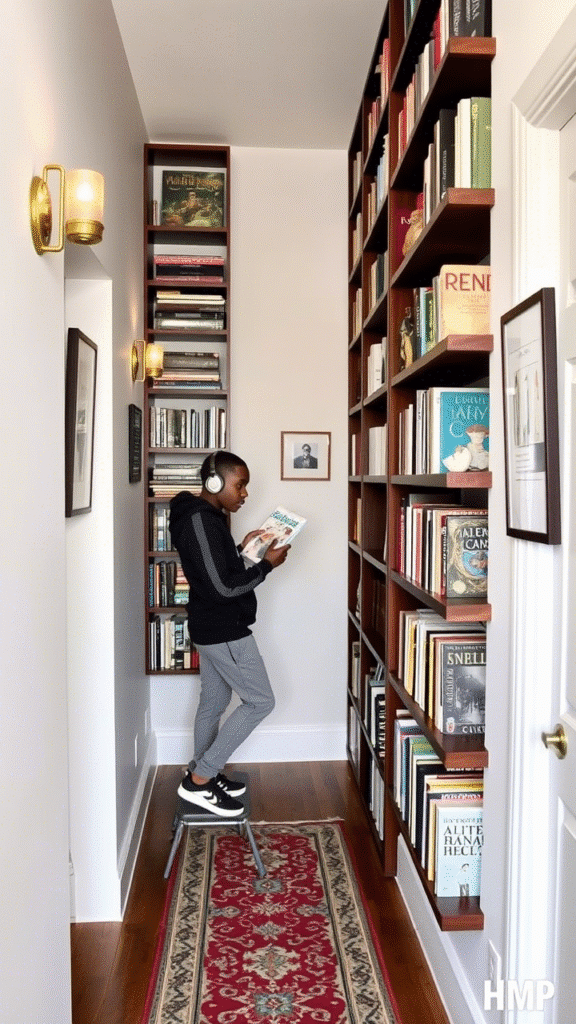 Wall-Mounted Book Shelves