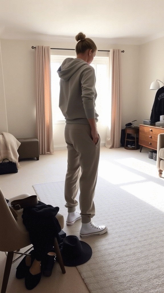 An Outfit Change Into Something Snug