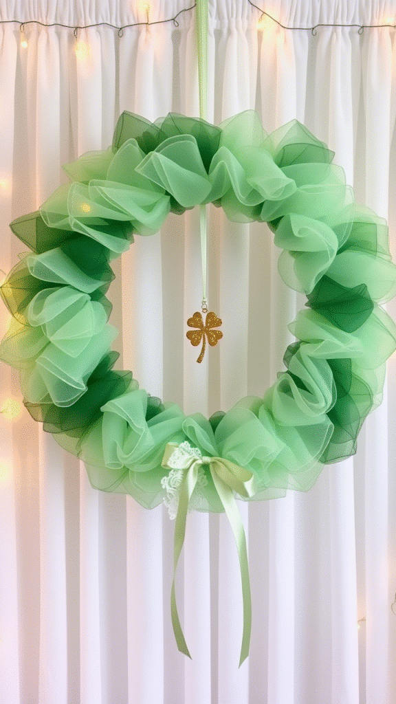 Wooden Shamrock Wreath