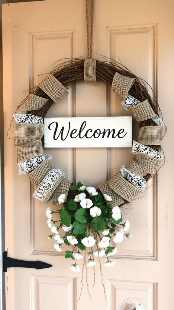Burlap and Lace Wreath