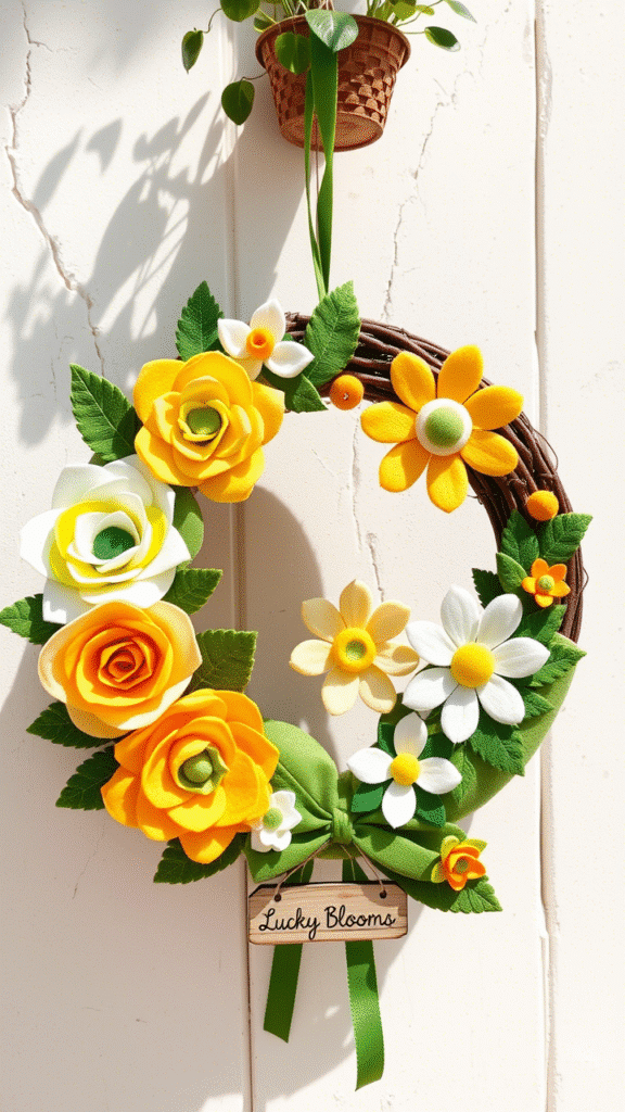 Felt Flower Wreath