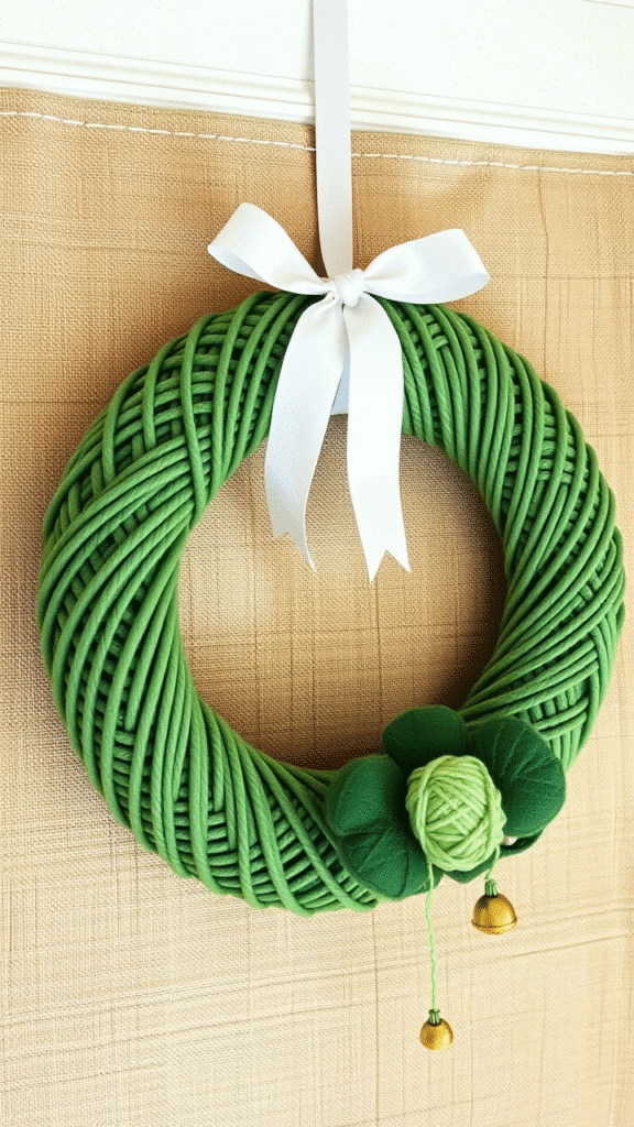 Yarn-Wrapped Wreath