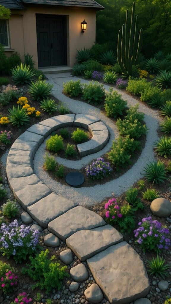 Rock Spiral Herb Garden