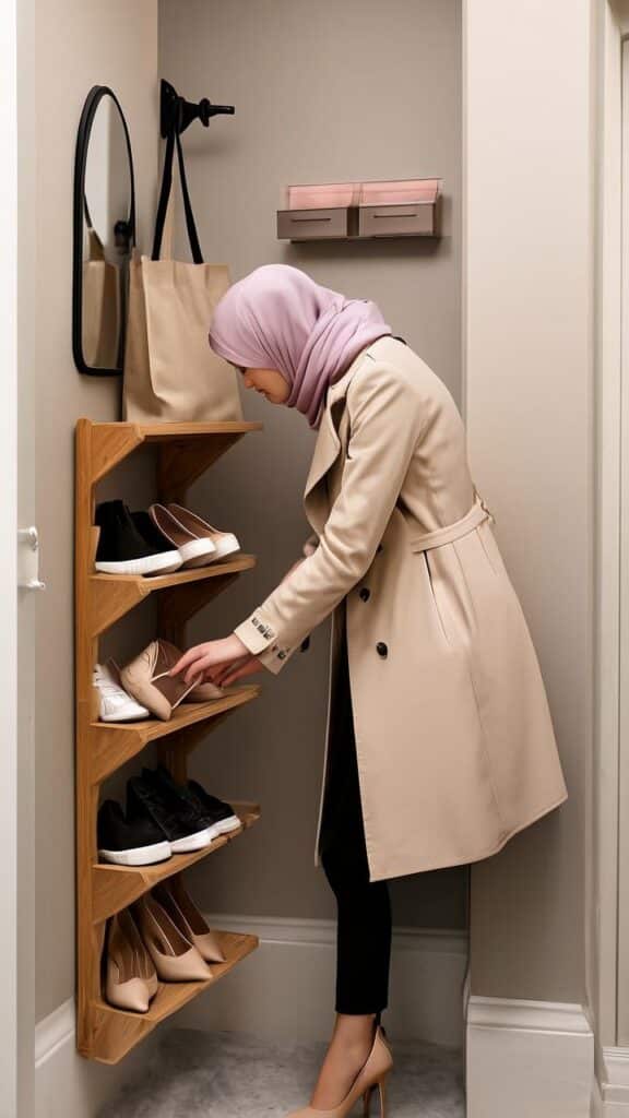 Corner Shoe Rack