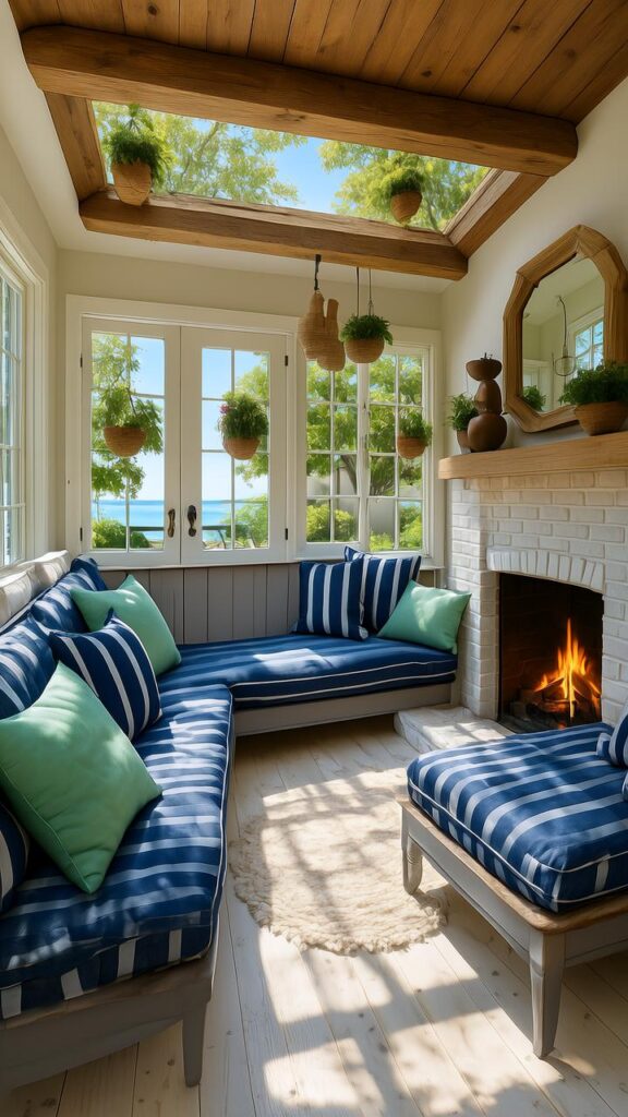 Farmhouse Feel with Rustic Wood Beam