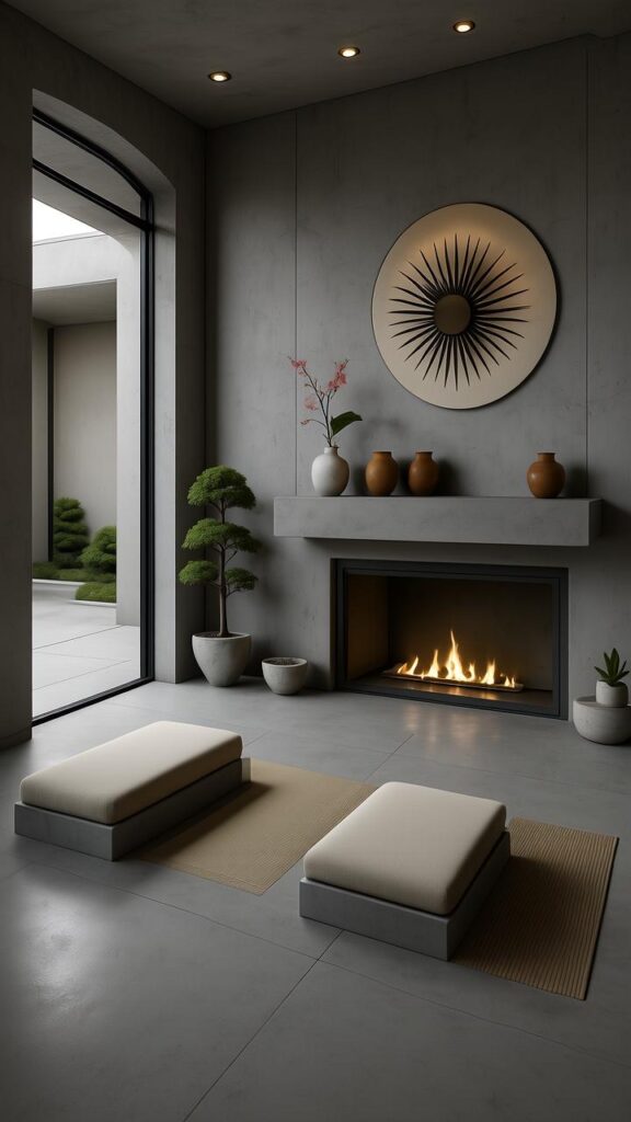 Minimalist Zen with Concrete and Glass
