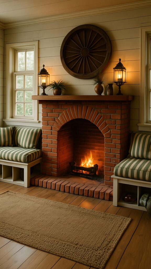 Country Charm with Brick and Wood