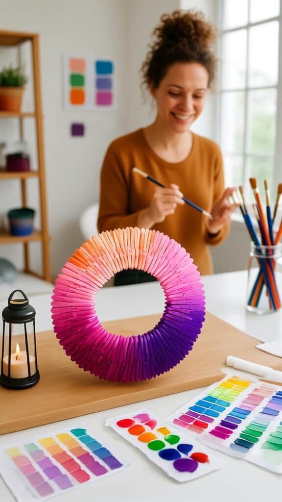 Ombre Painted Wreath