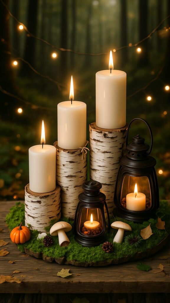 Birch Bark Votive Holders
