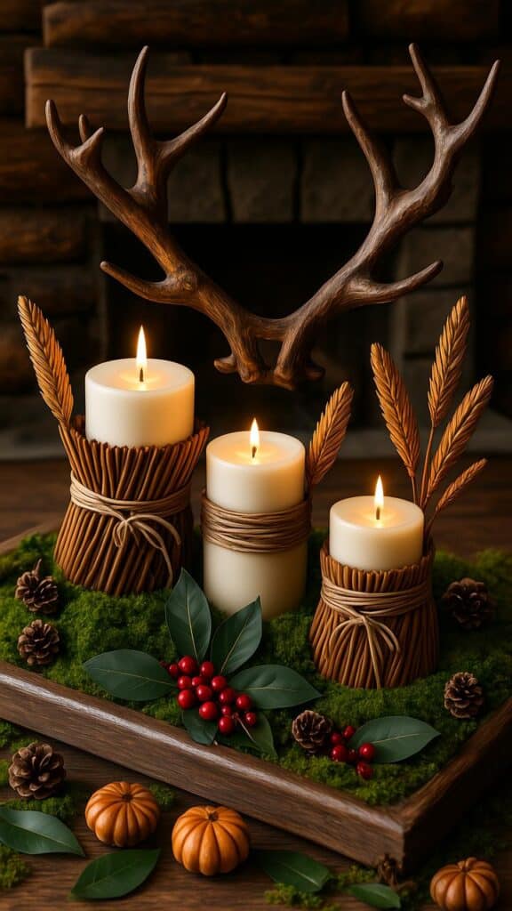 Wheat Bundles with Candles