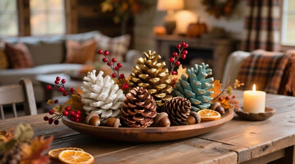 Painted Pinecones