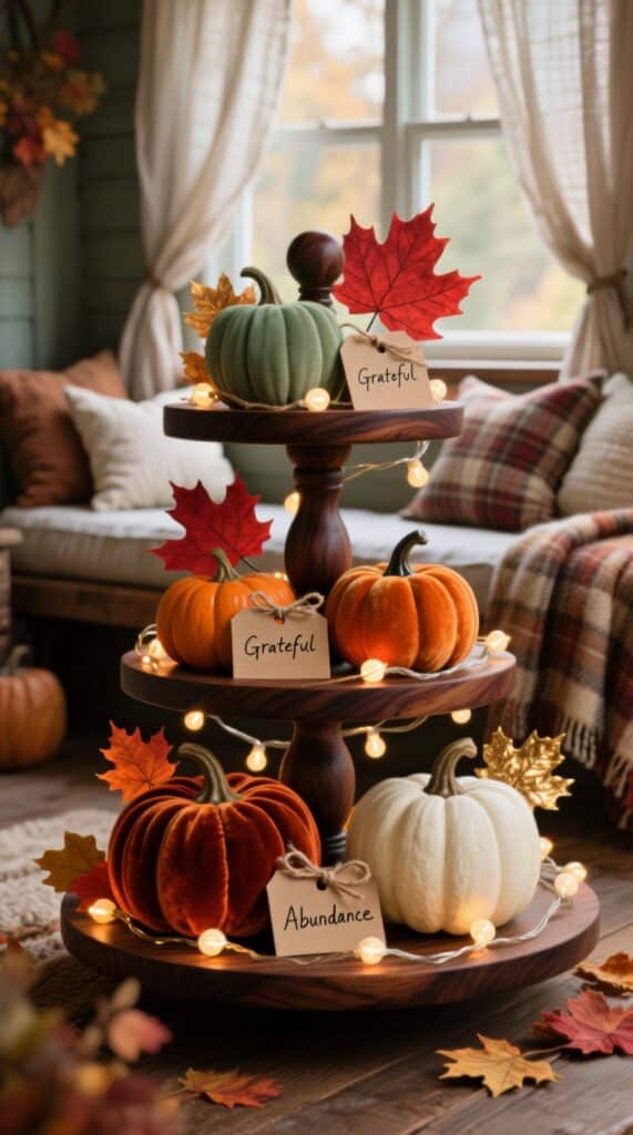 Leaf-Painted Pumpkins
