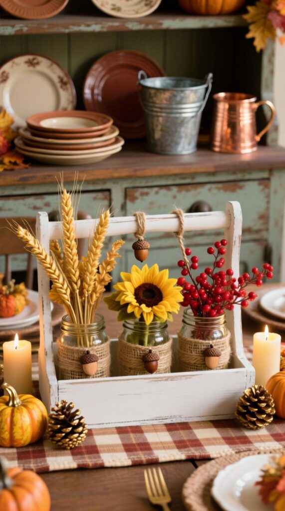Candle Lanterns with Leaf Garland