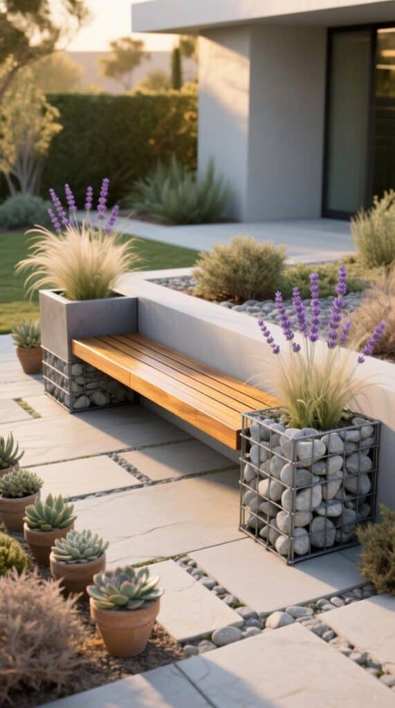 Gabion Bench Planter