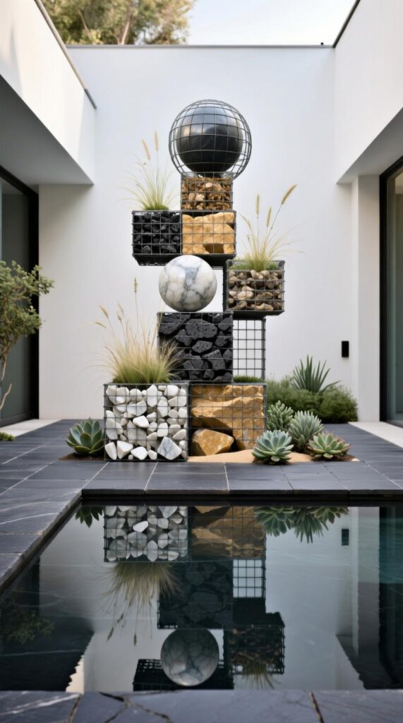 Gabion Planter Sculptures