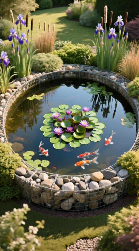 Gabion Planter with Pond
