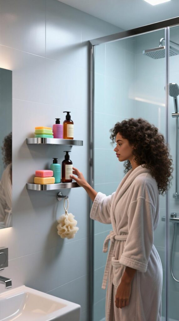 Use a Shower Shelf