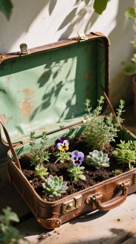 Suitcase garden