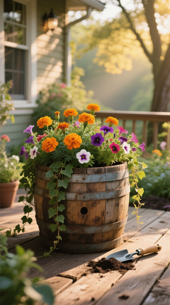 Classic Half-Barrel Planter