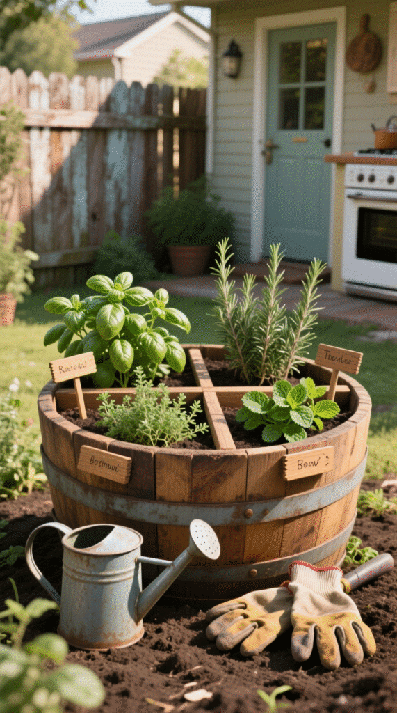Herb Garden Barrel